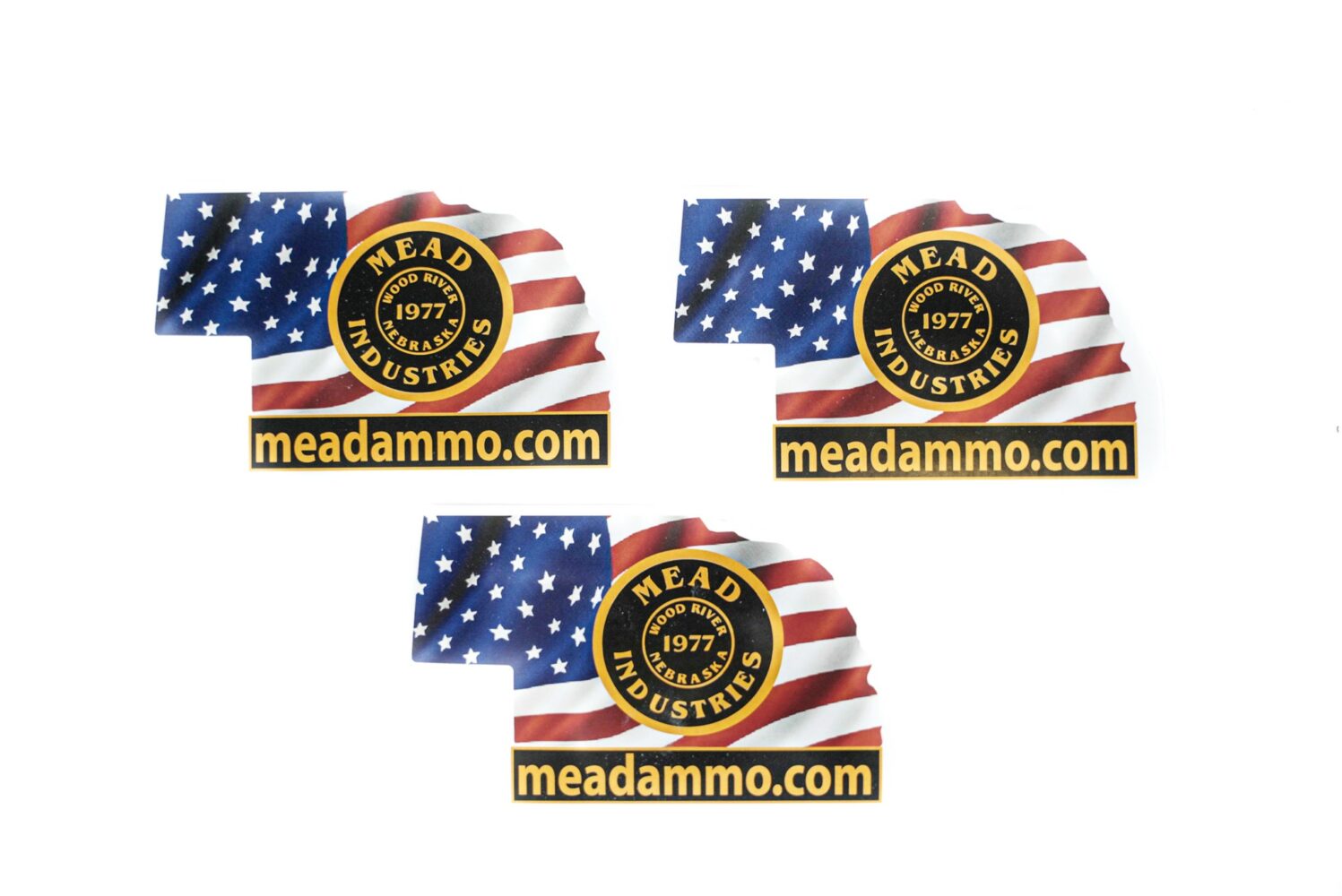 Mead Ammo NE Flag Stickers! Mead Industries, Inc