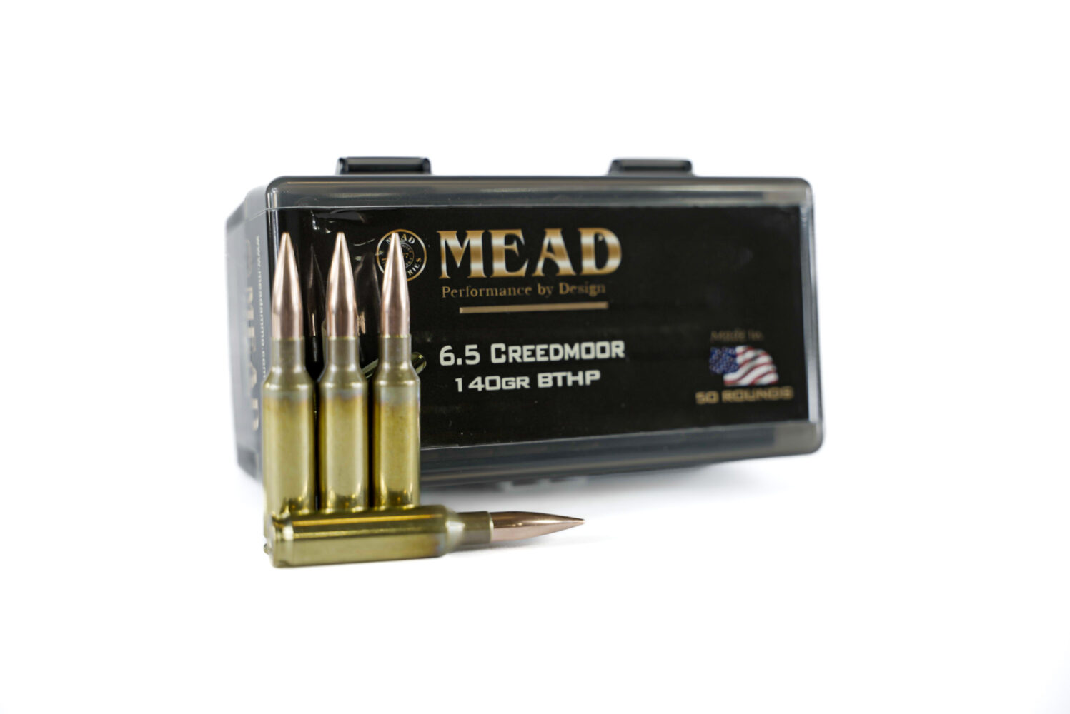 Mead 65 Creedmoor Match 140gr Bthp 50 Rounds Free Ammo Box Mead Industries Inc 