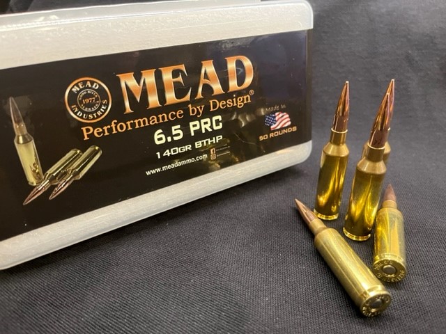 Mead 65 Prc 140gr Bthp Match Ammunition 50 Rounds Comes In A Free Ammo Box Mead Industries 