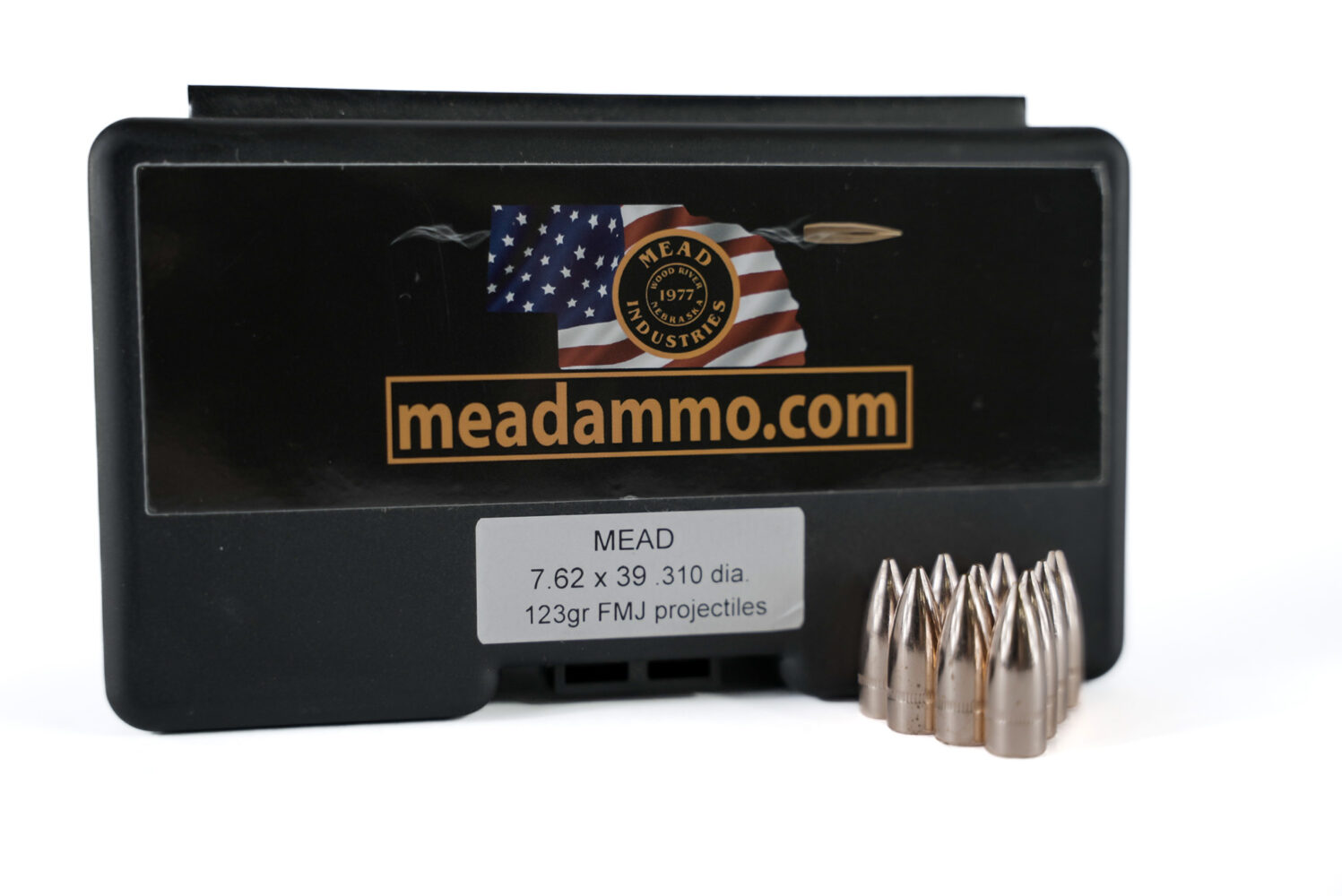 Mead 7.62x39, .310 Dia., 123gr FMJ Bullets!! Box Of 400! Mead