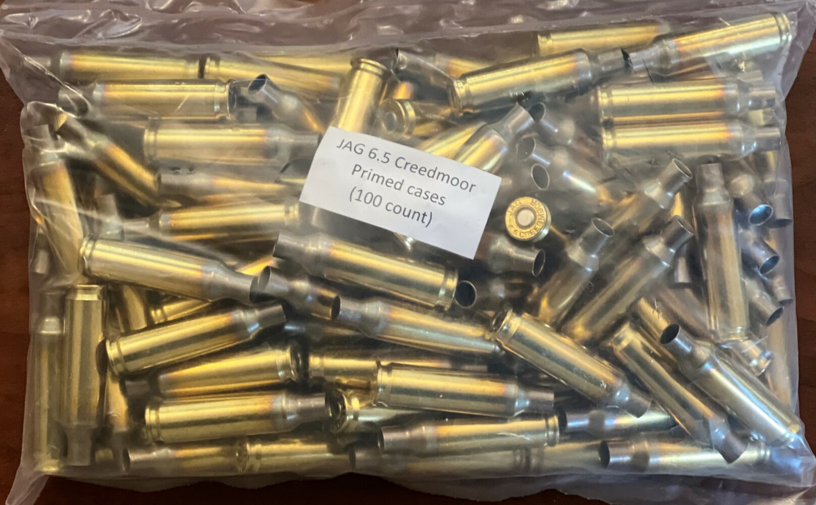 6 5 creedmoor primed jagemann brass 100ct mead industries inc