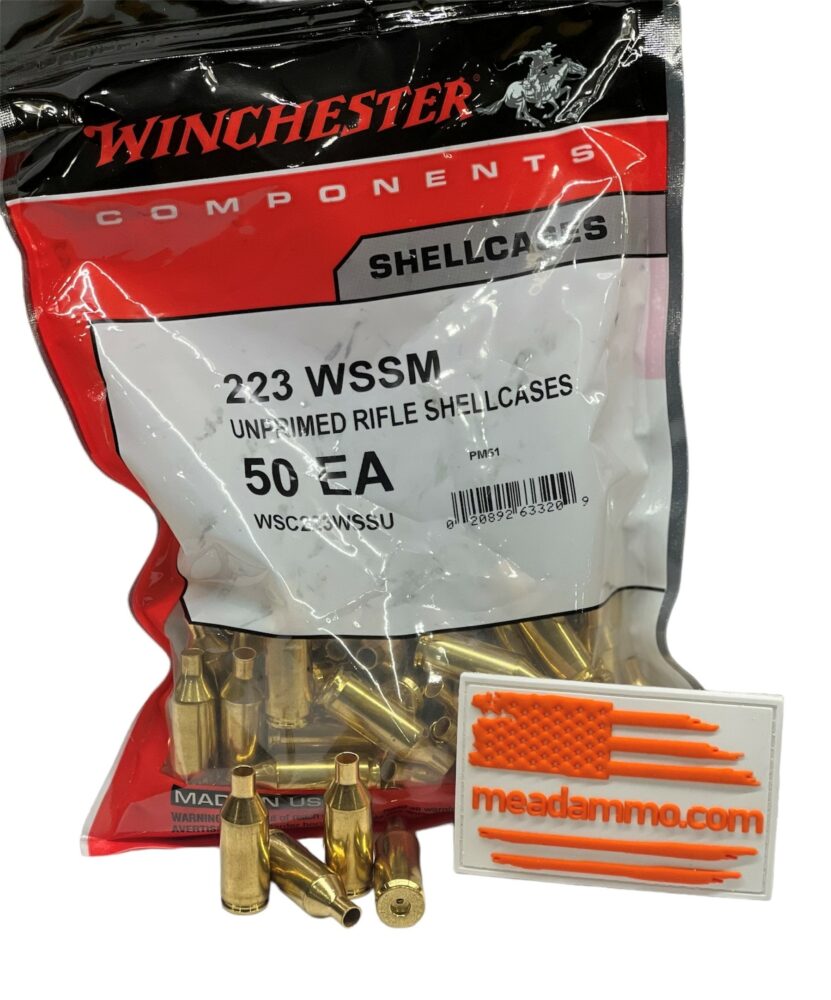 Winchester .223 WSSM Unprimed Brass!! 50 Per Bag!! | Mead Industries, Inc