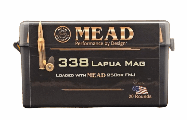 338 Lapua Mag MEAD 250gr FMJ (Factory Seconds)