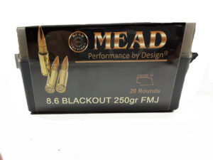 8.6 Blackout MEAD 250gr FMJ - SUBSONIC (20 Rounds)