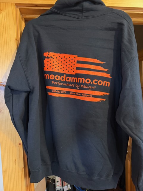 MEAD GOT AMMO? FRONT-TATTERED FLAG BACK BLACK HOODIE - Image 4